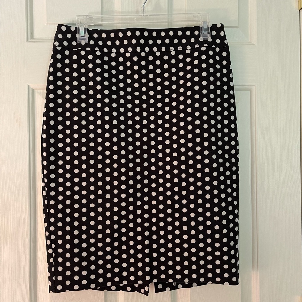 LOFT Polka Dot Pencil Skirt ~ 6